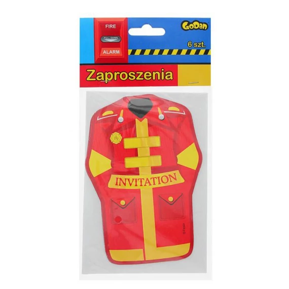 Tűzoltóság Fire Brigade meghívó 6 db-os