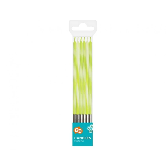Zöld Candy Lime Green tortagyertya, gyertya szett 6 db-os