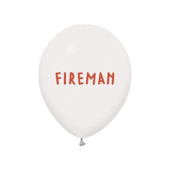 Tűzoltó Fireman léggömb, lufi 5 db-os 12 inch (30 cm)