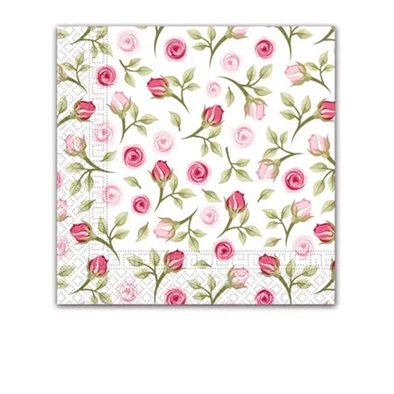 Rózsás Romantic Roses szalvéta 20 db-os 33x33 cm