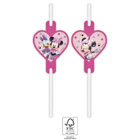 Disney Minnie Junior papír szívószál, 4 db-os szett FSC