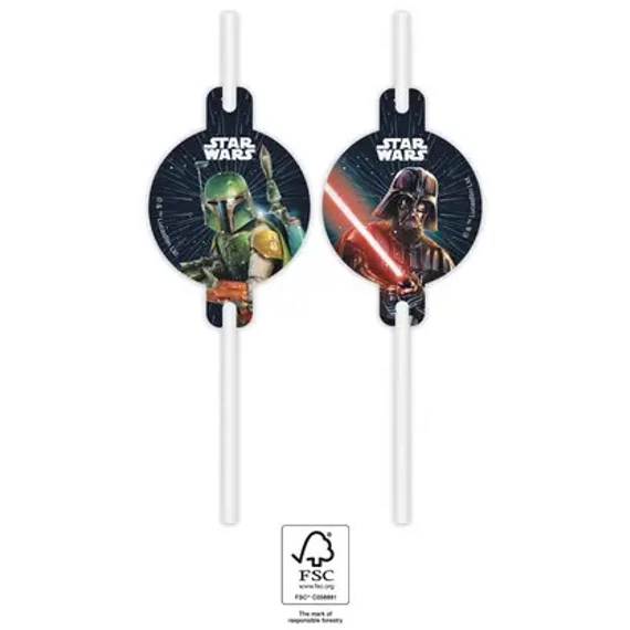 Star Wars Galaxy papír szívószál, 4 db-os szett FSC