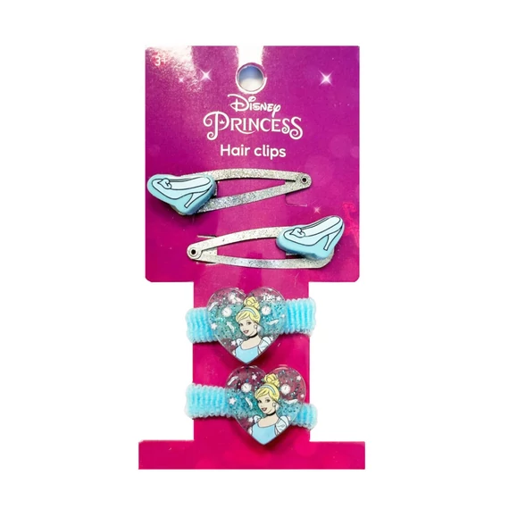 Disney Hercegnők, Hamupipőke Glam hajcsat, hajgumi szett 6 db-os