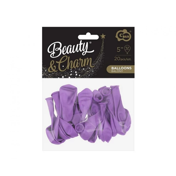 Lila Macaron léggömb, lufi 20 db-os 5 inch (12,5 cm)