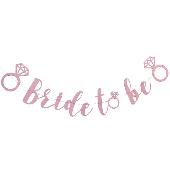Bride To Be Pink papír felirat 3 m