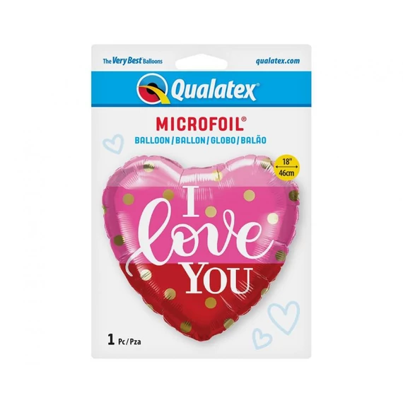 I Love You Dots fólia lufi 46 cm