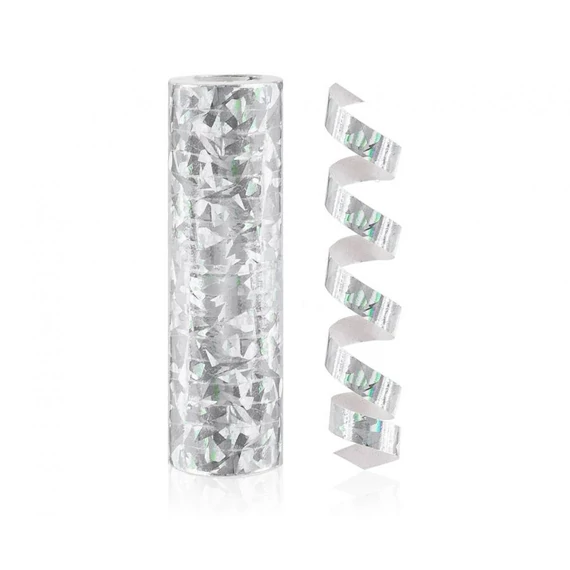 Ezüst Holographic szerpentin 4 m