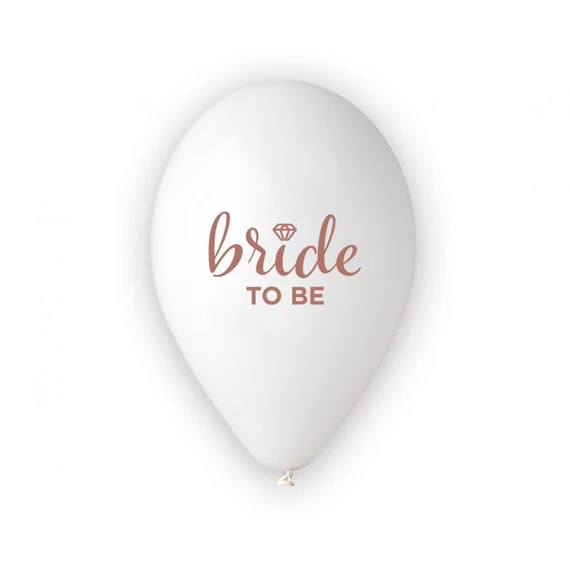 Bride To Be White léggömb, lufi 5 db-os 13 inch (33cm)