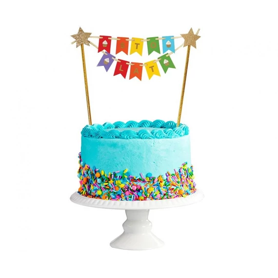 Sto Lat Rainbow torta dekoráció