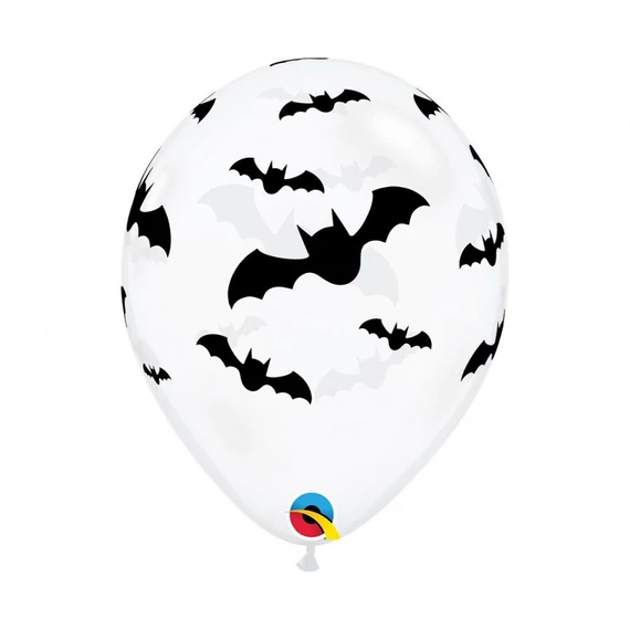 Halloween Denevér Bat léggömb, lufi 6 db-os 11 inch (28 cm)