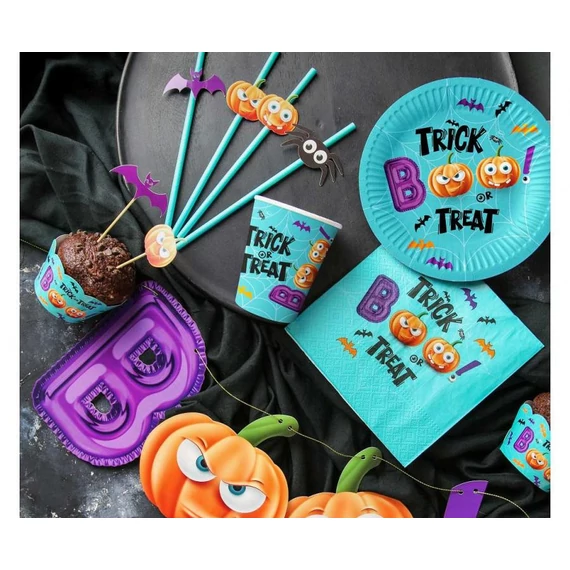 Halloween Boo papír pohár 6 db-os 250 ml
