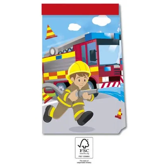 Tűzoltó Rescue papírzacskó 4 db-os FSC
