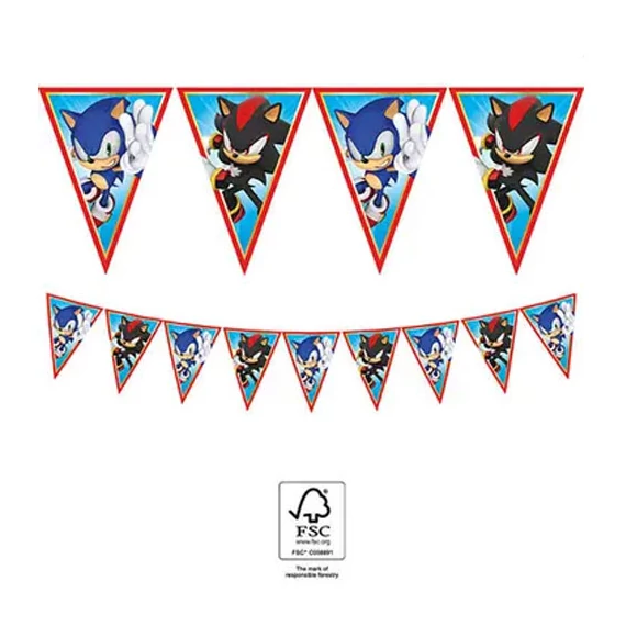 Sonic a sündisznó Sega zászlófüzér FSC 2,3 m