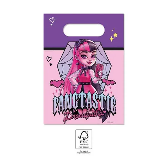 Monster High Friends papír ajándéktasak, ajándékzacskó 4 db-os