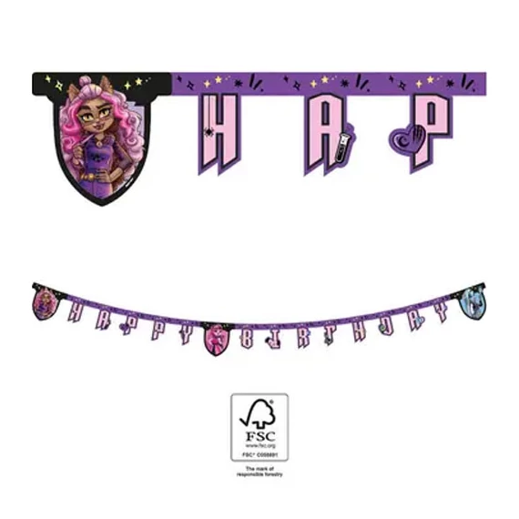Monster High Friends Happy Birthday felirat FSC 2 m