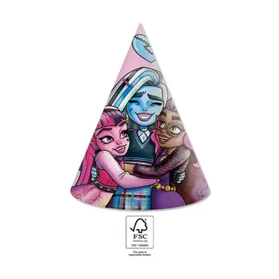 Monster High Friends parti kalap, csákó 6 db-os FSC