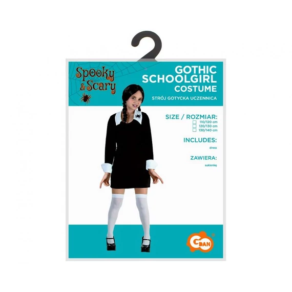 Iskoláslány Gothic jelmez 130/140 cm