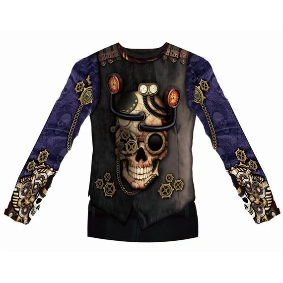 Kalóz Skull 3D férfi póló, felső M
