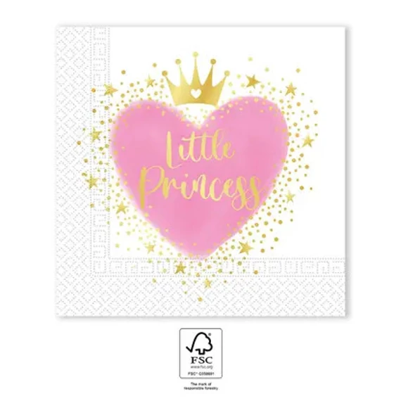 Hercegnők Little Princess szalvéta 20 db-os 33x33 cm FSC