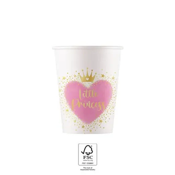 Hercegnők Little Princess papír pohár 8 db-os 200 ml FSC