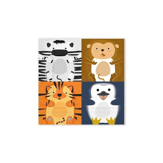 Állatos Zoo szalvéta 20 db-os 33x33 cm FSC