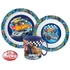 Hot Wheels Blue Fire étkészlet, micro műanyag szett bögrével 350 ml