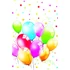 Színes Birthday Balloons papír asztalterítő 120x180 cm