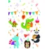 Állatos Cute Party papír asztalterítő 120x180 cm