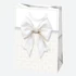 Fehér Bow papír ajándéktasak, ajándékzacskó 23x32x11 cm