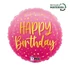 Happy Birthday Pink fólia lufi 46 cm