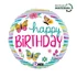 Happy Birthday Colorful Butterflies fólia lufi 46 cm