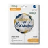 Happy Birthday Glitter Marble Blue fólia lufi 46 cm