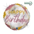 Happy Birthday Glitter Marble Rose fólia lufi 46 cm