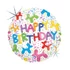 Happy Birthday Balloons Dog Holo fólia lufi 46 cm