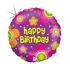 Happy Birthday Flowers Holo fólia lufi 46 cm