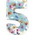 Peppa malac Blue 5-ös szám fólia lufi 66 cm