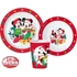Disney Minnie and Mickey Karácsonyi étkészlet, micro műanyag szett, pohárral 260 ml
