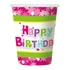 Happy Birthday Pink papír pohár 6 db-os 270 ml