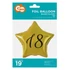 Arany Happy Birthday 18 Gold csillag fólia lufi 48 cm