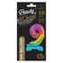Színes Rainbow mini 9-es szám fólia lufi talppal 38 cm