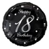 Happy Birthday 18 B&C Silver fólia lufi 36 cm
