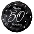 Happy Birthday 50 B&C Silver fólia lufi 36 cm