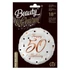 Happy Birthday 50 B&C White fólia lufi 36 cm