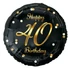 Happy Birthday 40 B&C Gold fólia lufi 36 cm