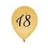Arany Happy Birthday 18 Gold léggömb, lufi 5 db-os 12 inch (30cm)