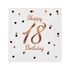 Happy Birthday 18 B&C White szalvéta 20 db-os 33x33 cm