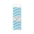 Kék Light Blue Stripes papír szívószál 24 db-os
