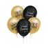 Happy Birthday 30 Gold-Black léggömb, lufi 5 db-os 12 inch (30 cm)