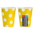 Sárga Yellow Polka Dots papír pohár 6 db-os 270 ml