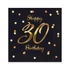 Happy Birthday 30 B&C Black-Gold szalvéta 20 db-os 33x33 cm